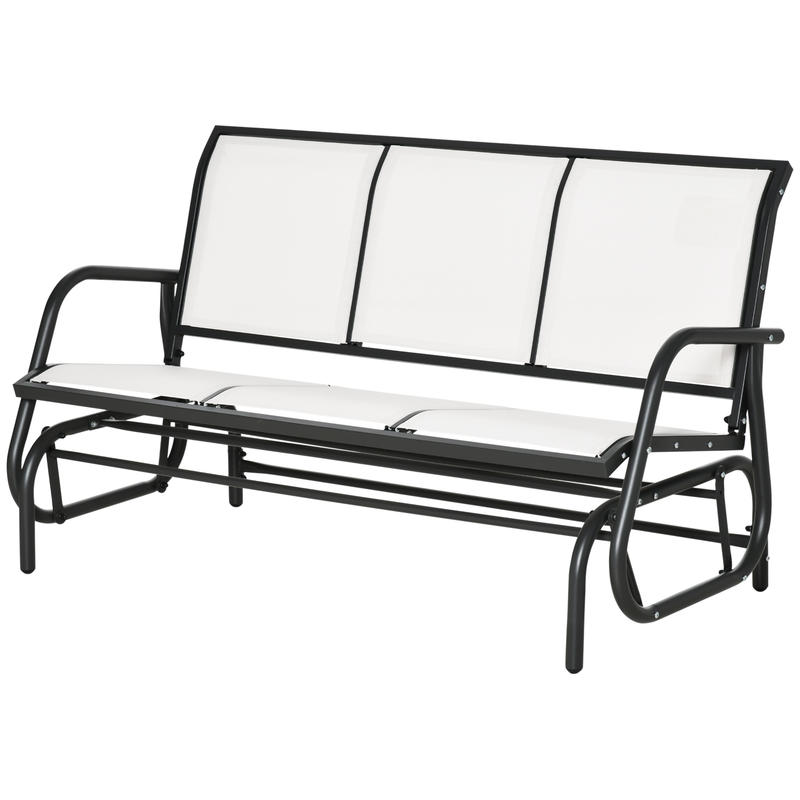 Garden Bench Metal - Garden swing bench for 3 people