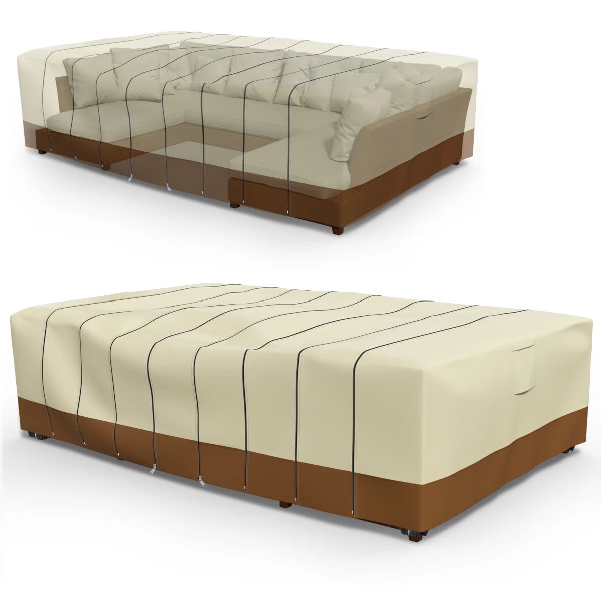 Outdoor Furniture Waterproof - Waterproof Outdoor Sectional Sofa Set Cover