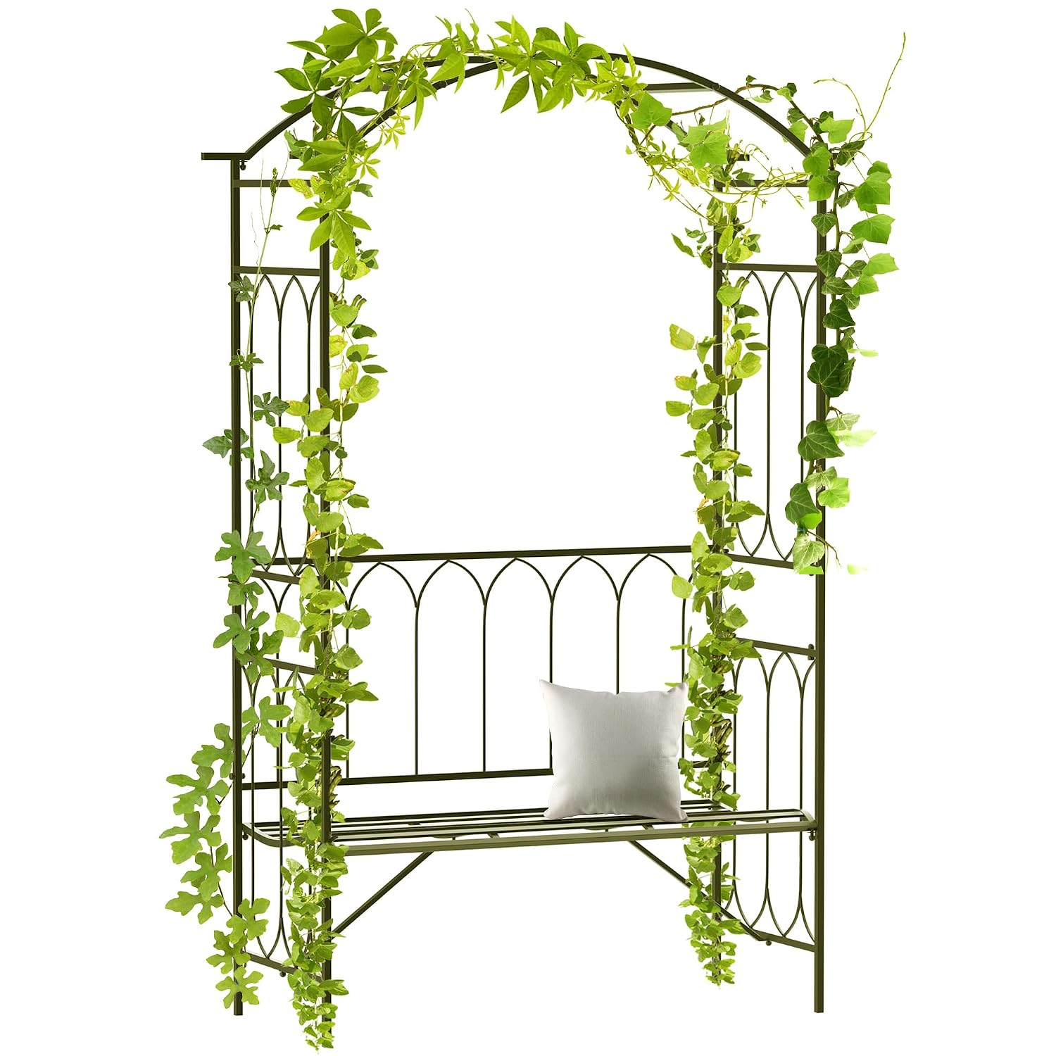 Garden Bench Metal - Metal Trellis Arbor Arch with Garden