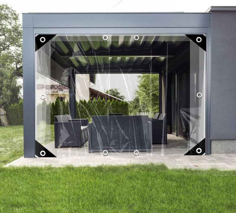 Outdoor Furniture Replacement Fabric - Transparent, waterproof PVC fabric with metal