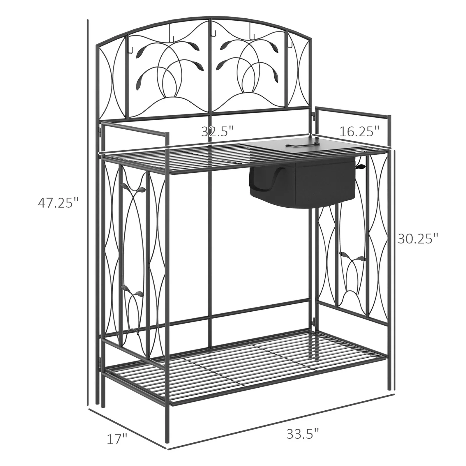 Garden Metal Potting Table Pla - Garden Bench Metal 评论和价格
