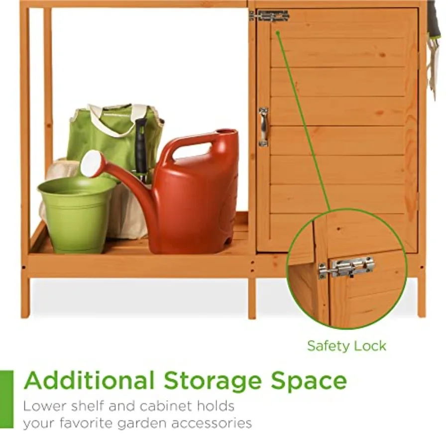 Outdoor Garden Wooden Potting  - Garden Bench Metal 评论和价格