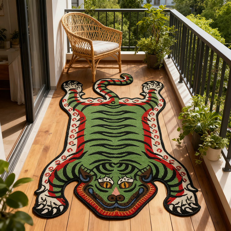 VIKAMA Tiger Pattern Rug Non-s - Outdoor Furniture For Cafe 评论和价格