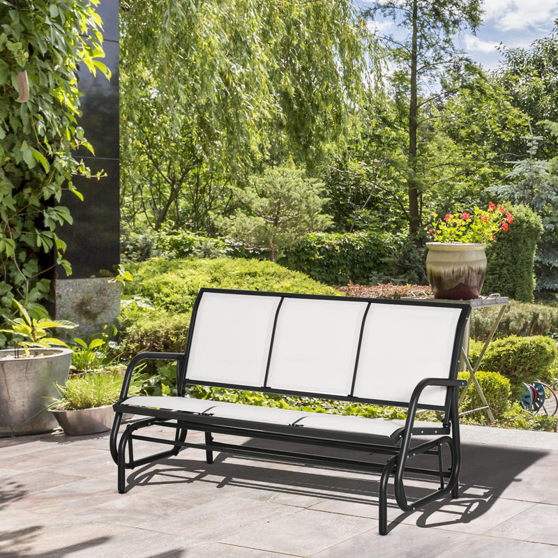 Garden swing bench for 3 peopl - Garden Bench Metal 评论和价格