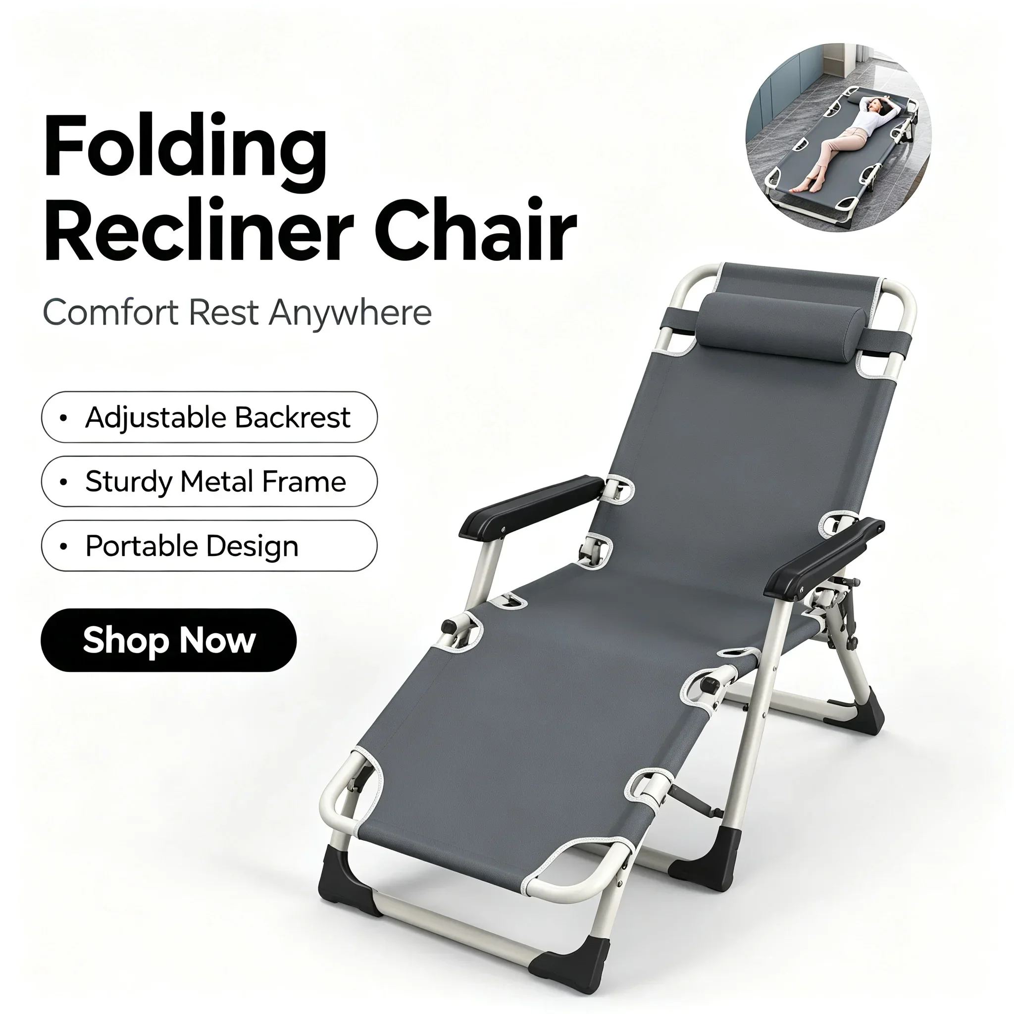 Office Lunch Nap Folding Loung - Outdoor Daybed Furniture 评论和价格