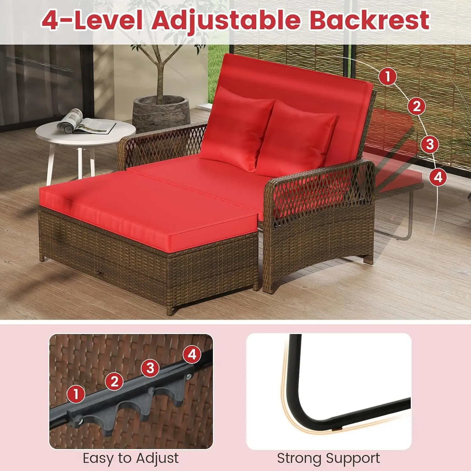 Outdoor Daybed, Wicker Lovesea - Outdoor Daybed Furniture 评论和价格