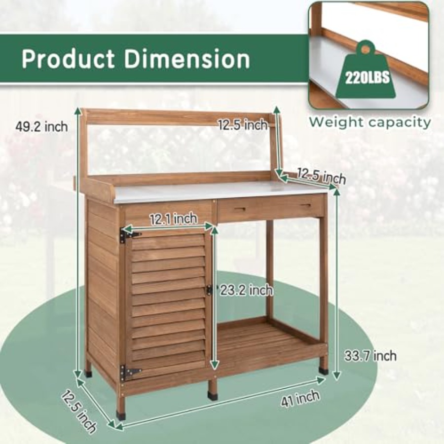 Potting Bench Table Work Bench - Garden Bench Metal 评论和价格