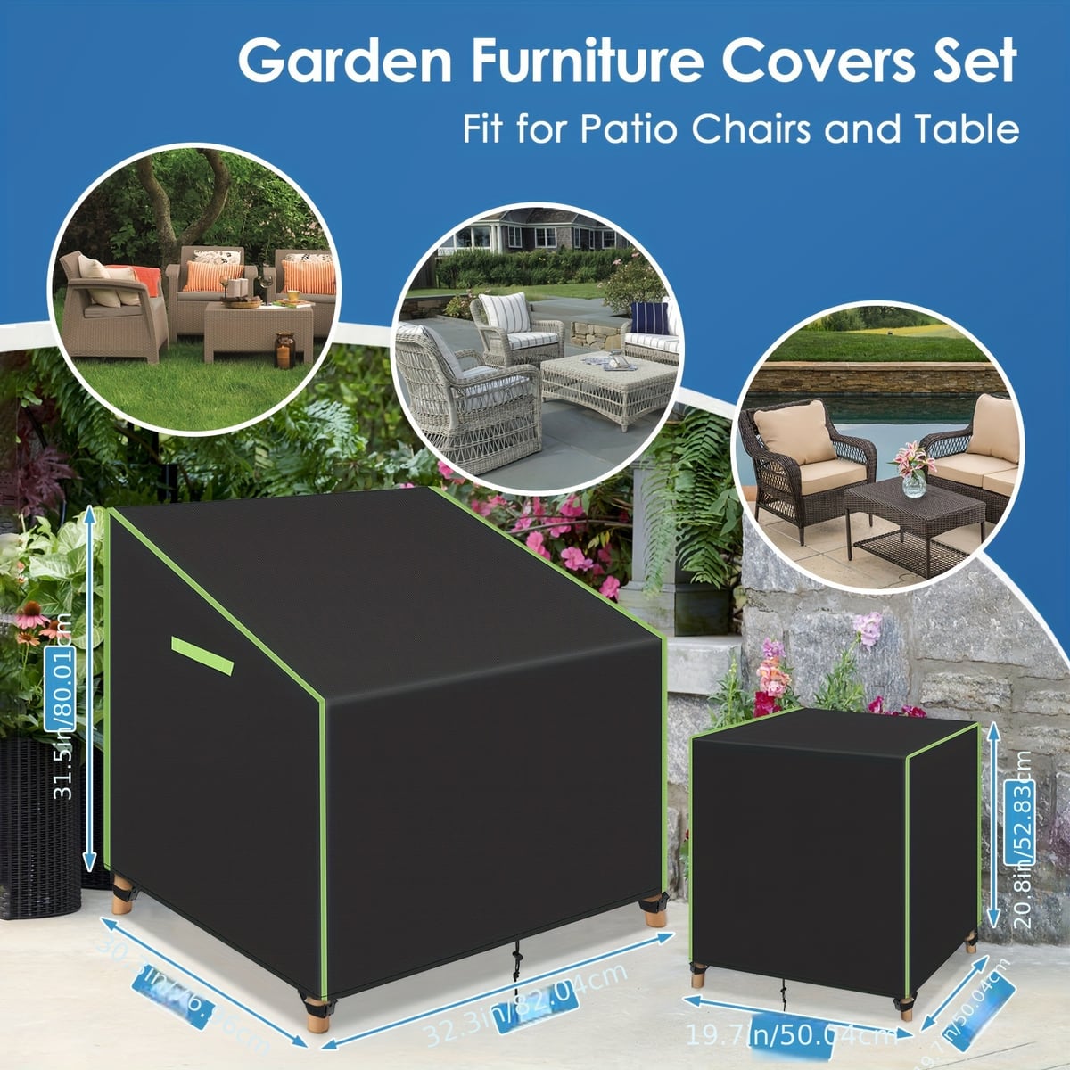 3 Pack Outdoor Patio Chair Cov - Outdoor Furniture Waterproof 评论和价格