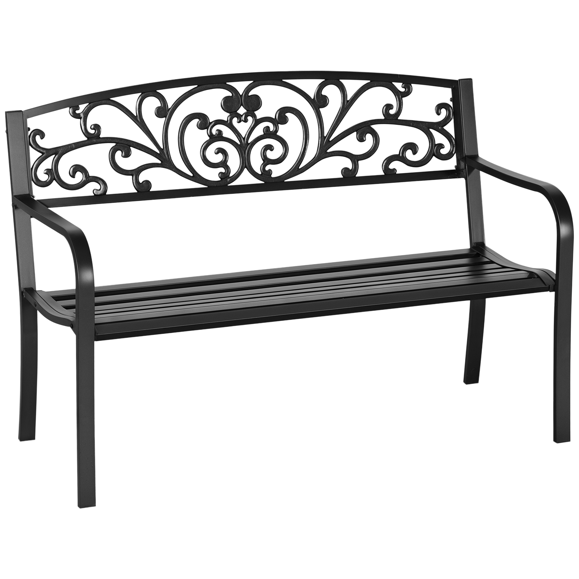 Patio Park Garden Bench Porch  - Garden Bench Metal 评论和价格