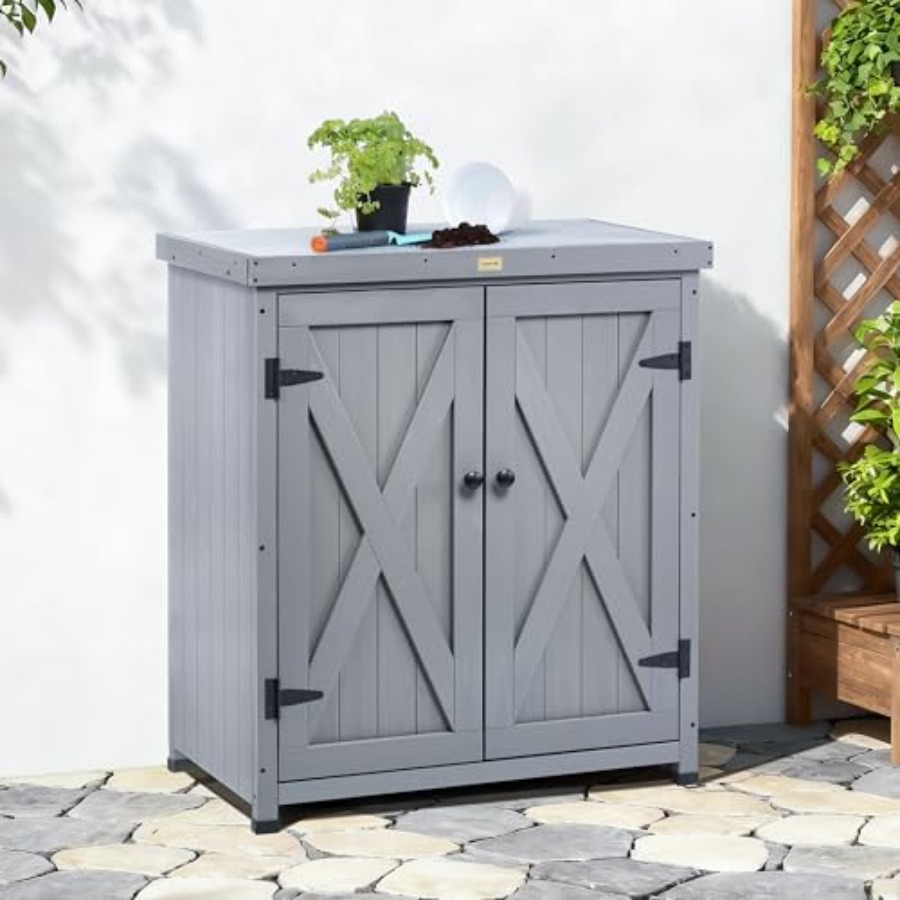 Outdoor Storage Cabinets Weath - Garden Bench Metal 评论和价格
