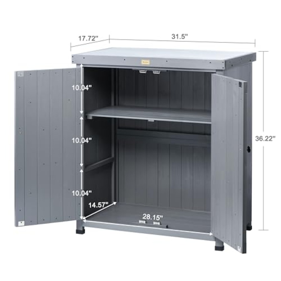 Outdoor Storage Cabinets Weath - Garden Bench Metal 评论和价格