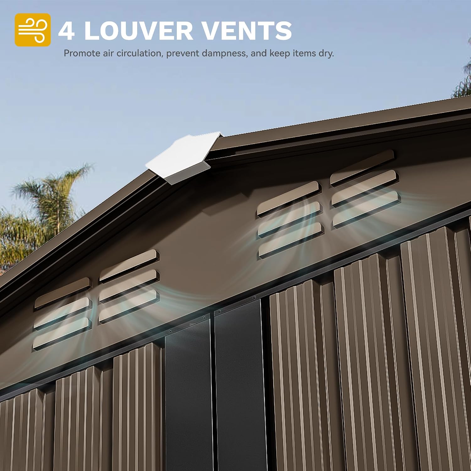 6x4ft Metal Outdoor Storage Sh - Outdoor Furniture Waterproof 评论和价格