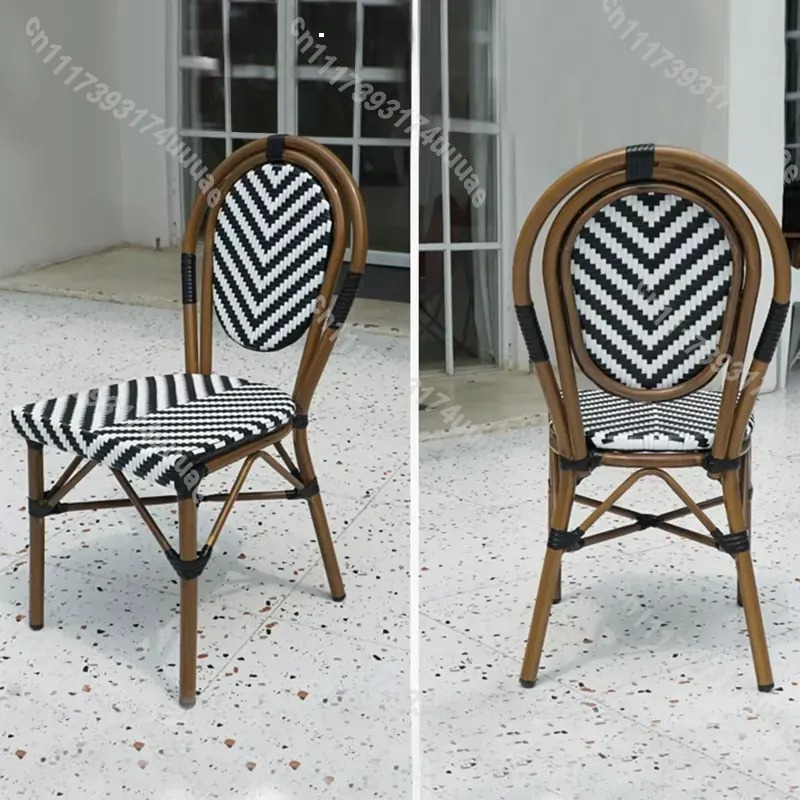 Stackable Rattan Chair French  - Outdoor Furniture For Cafe 评论和价格