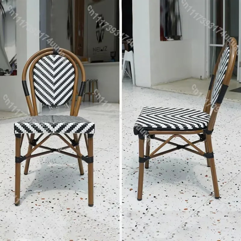 Stackable Rattan Chair French  - Outdoor Furniture For Cafe 评论和价格
