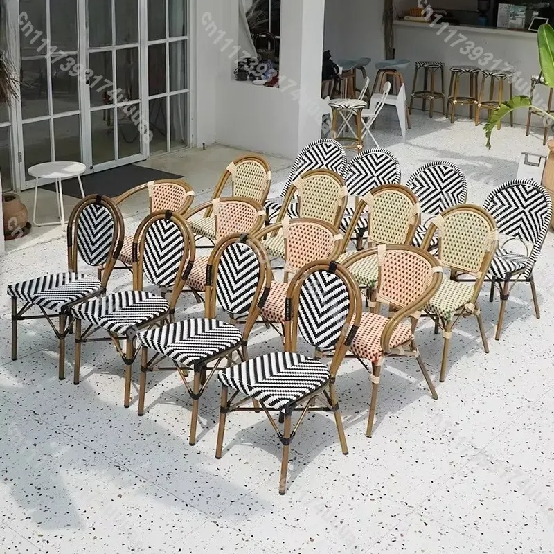 Stackable Rattan Chair French  - Outdoor Furniture For Cafe 评论和价格