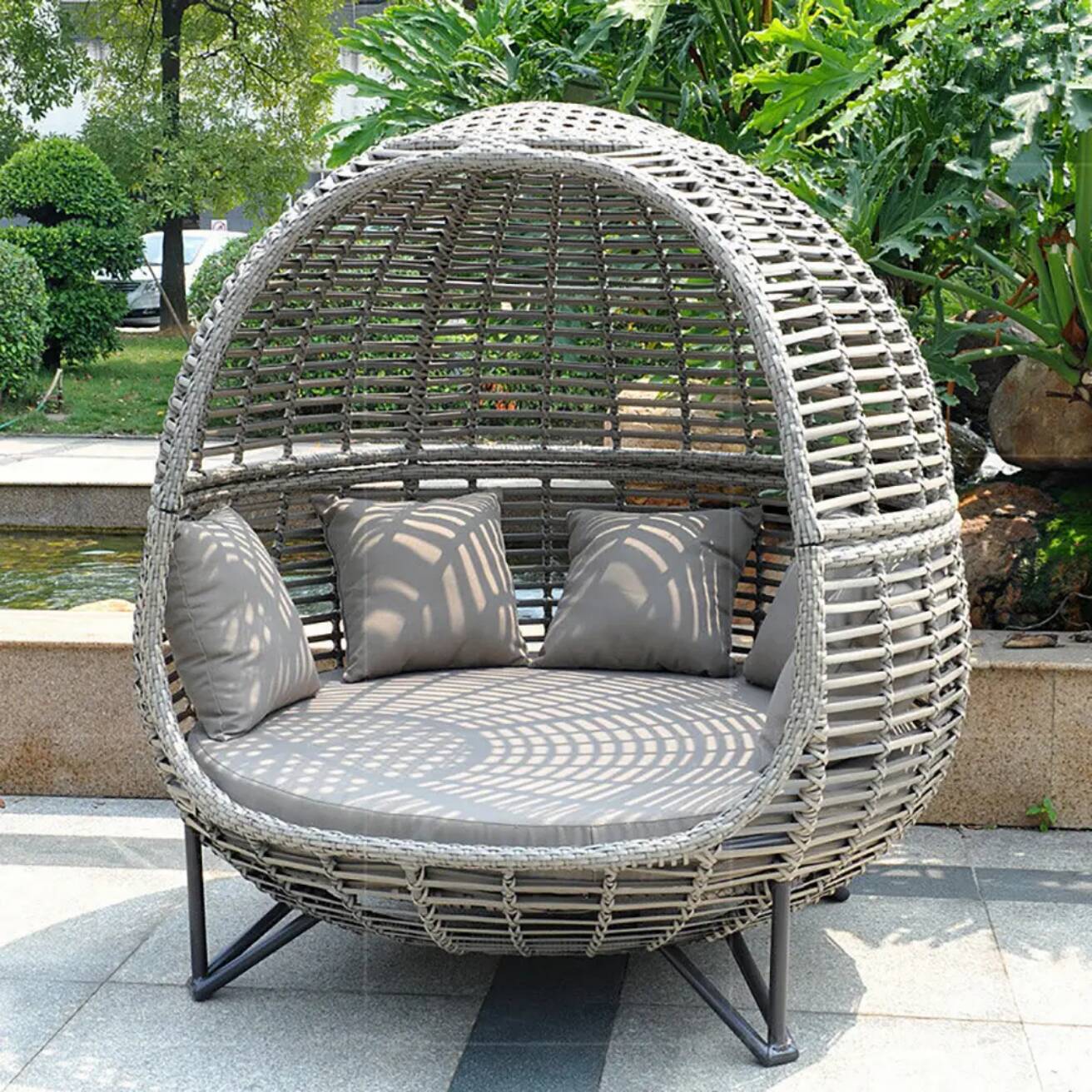 Nordic Patio Canopy Daybed Out - Outdoor Daybed Furniture 评论和价格