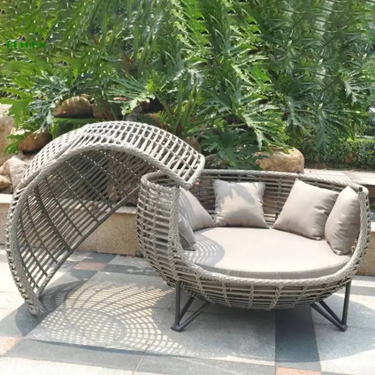 Nordic Patio Canopy Daybed Out - Outdoor Daybed Furniture 评论和价格