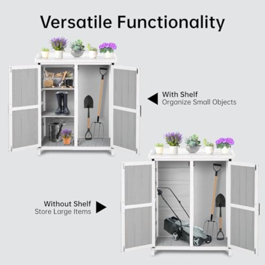 Potting Bench Outdoor Cabinet  - Garden Bench Metal 评论和价格