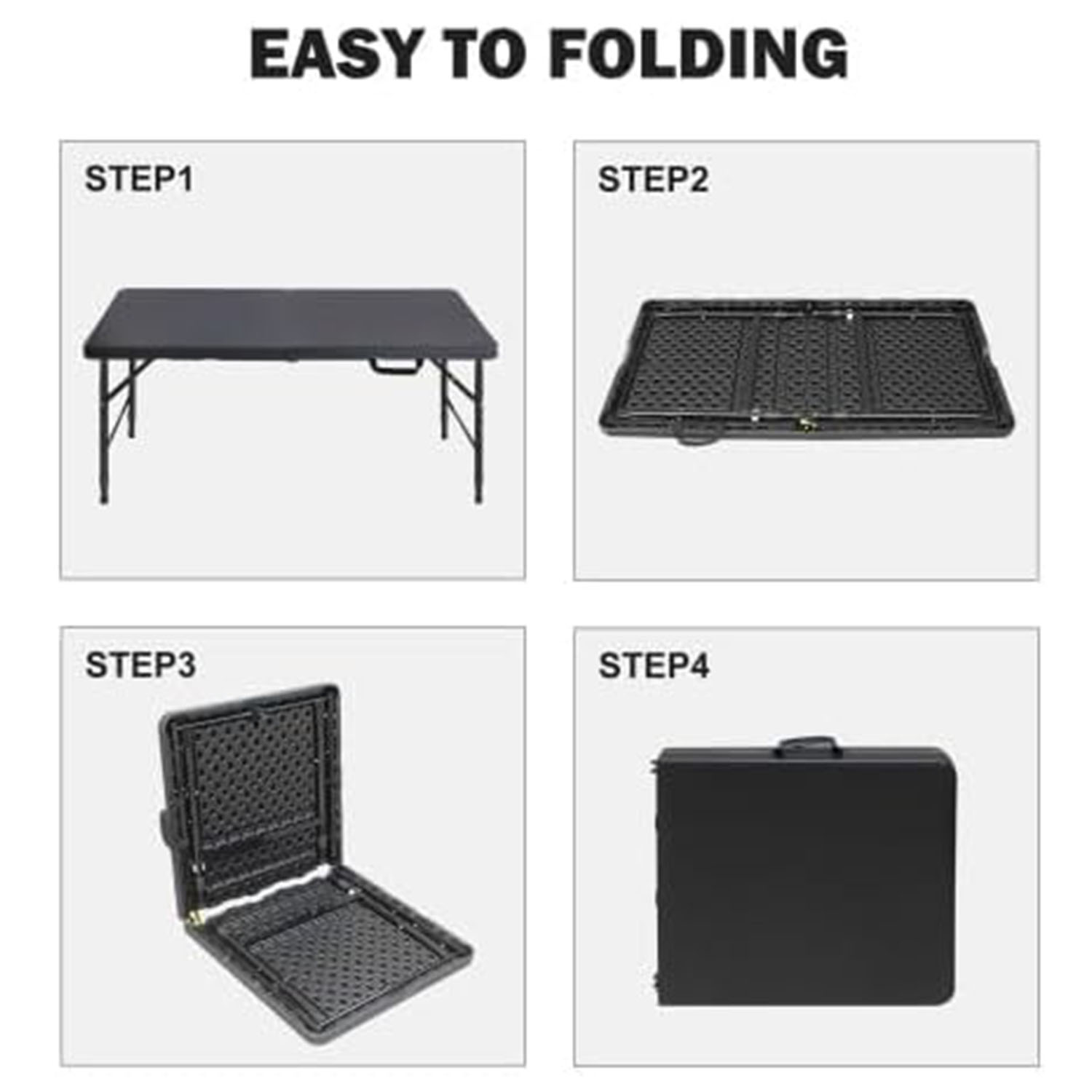 Folding Table 4ft Height Adjus - Outdoor Furniture Usa 评论和价格