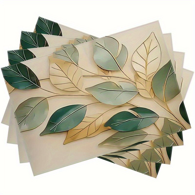 Metallic Gold Green Leaf Art P - Outdoor Furniture Dining 评论和价格