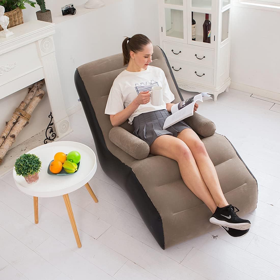 Folding Lazy Sofa,Inflatable L - Outdoor Daybed Furniture 评论和价格