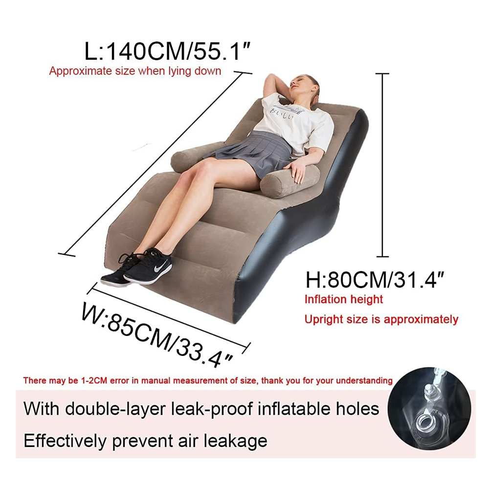 Folding Lazy Sofa,Inflatable L - Outdoor Daybed Furniture 评论和价格