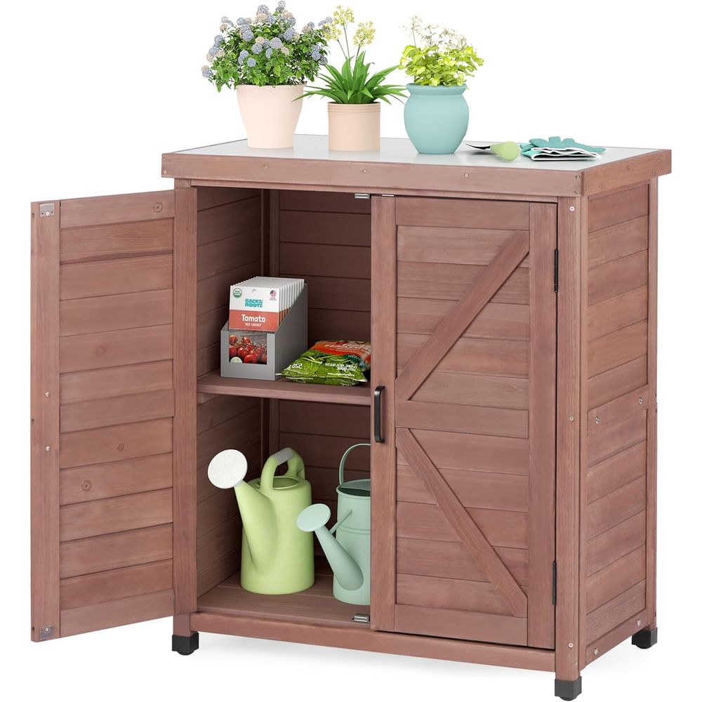Outdoor Storage Cabinet & Pott - Garden Bench Metal 评论和价格