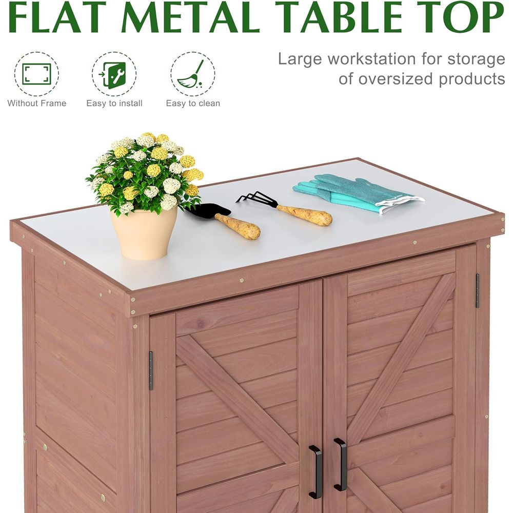 Outdoor Storage Cabinet & Pott - Garden Bench Metal 评论和价格